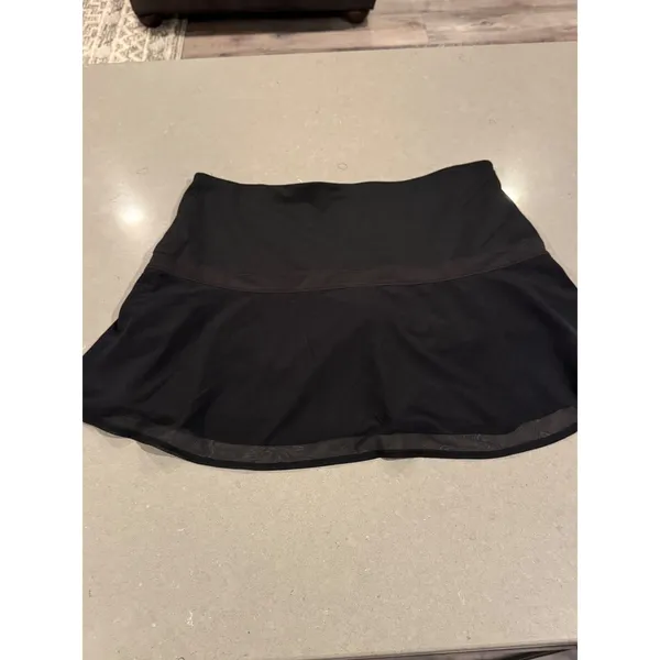 Athleta Black Tennis Skirt‎ Skort with Built-in Shorts Women's Size L - Image 6
