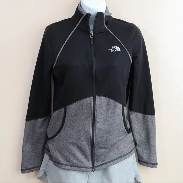 The‎ North Face Womens Small P Jacket Full Zip Gray Black Cinder 100 Athletic - Image 3