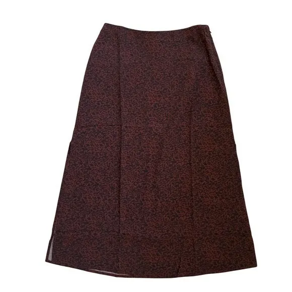 Marine Layer Ryan Midi Slip Skirt Womens 4 Brown Animal Print Deep‎ Cheetah NWT - Image 5