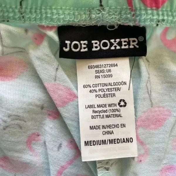 Joe Boxer Two Set Short Sleeves Short Bottoms Novelty Flamingo Print M # 1750 - Image 8