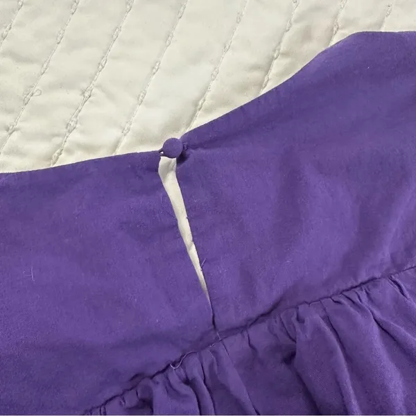 Pinch 100% Cotton Purple V-Neck Mini Dress With Pockets - Image 14