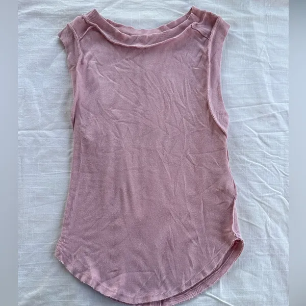 Free People Kate Tee Tank Top Pink Size Small - Image 3