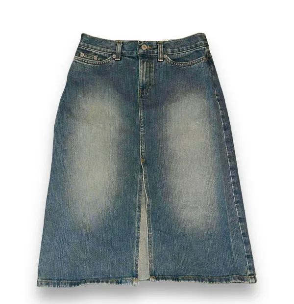 Vintage Y2K Denim Slit Skirt - Image 2