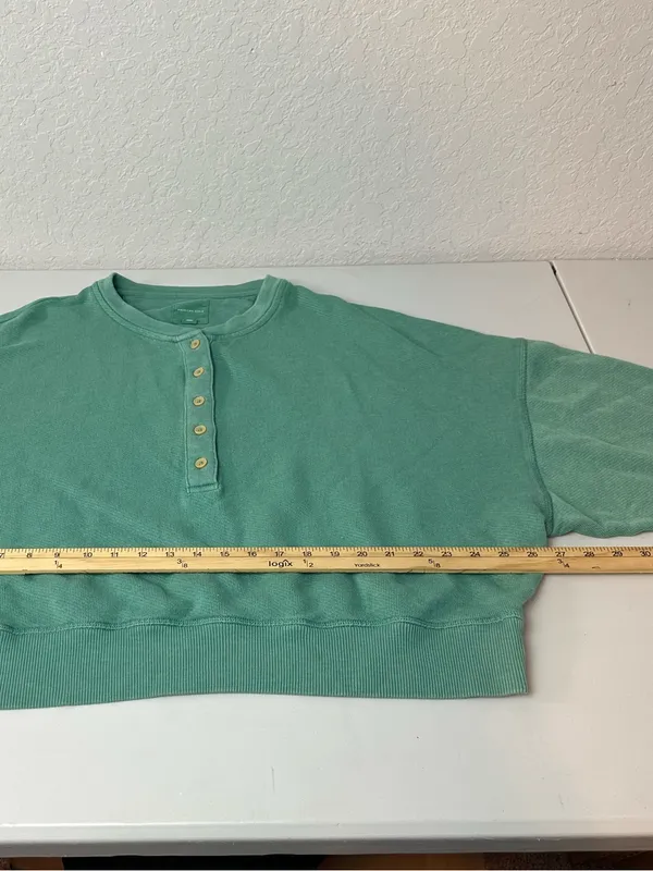 American Eagle Outfitters Relaxed Dolman Sleeve Cotton Blend Henley Size XL - Image 7