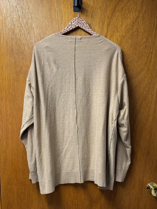 Natural Life Long Sleeve Open Knit Cardigan Sweater Tan L/XL Large/Extra Large - Image 8