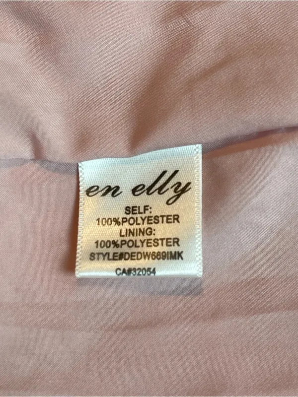 En Elly By Anthropologie Strapless Hi-Low Jacquard Cocktail Dress Pink Floral M - Image 13