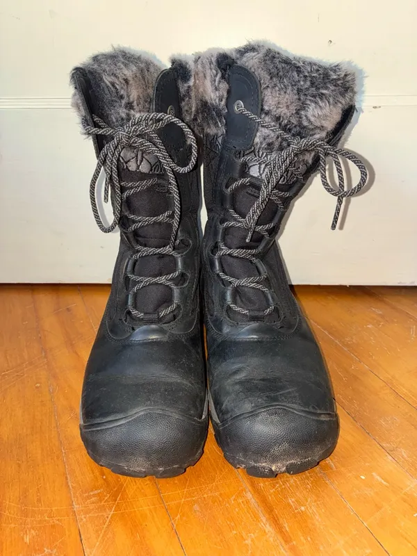 Keen Women's 10 Hoodoo III Waterproof Insulated Leather Boots Faux Fur - Image 4