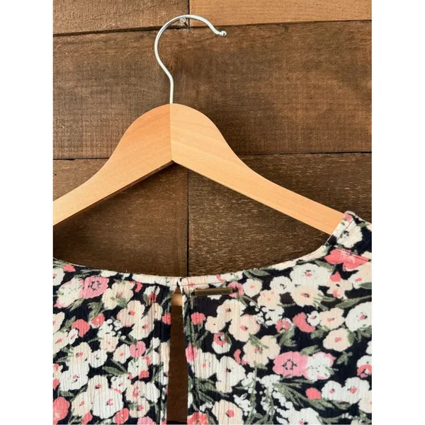 Billabong Floral Mini Dress Rayon Boho Babydoll Festival Dress - Image 6