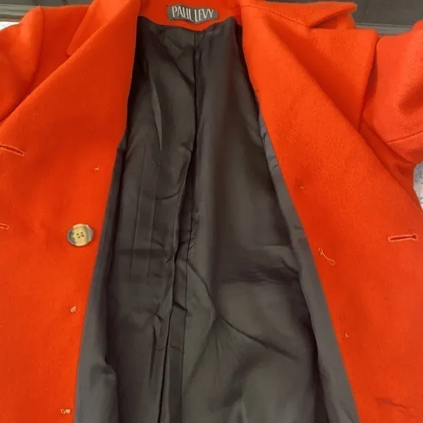 PAUL LEVY Vintage Wool Double Breast Coat Size M NEW - Image 12