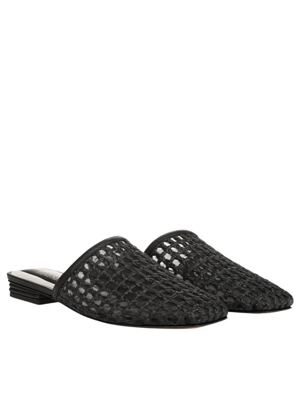NWT Franco Sarto Toba Mule Slip On Square Toe J8092S1 Black Woven 9M - Image 7
