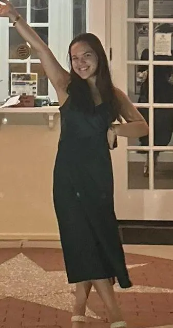 Green Satin Midi Dress - Image 3