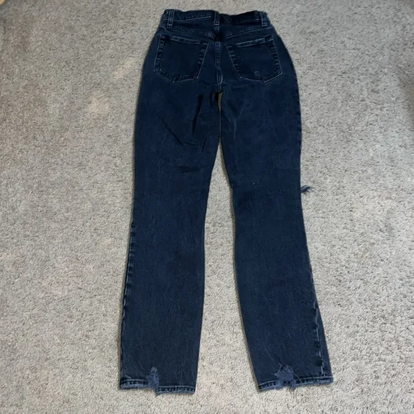 Abercrombie & Fitch A&F Curve Love ‘90s Straight Ultra High Rise Black‎ Jeans 24 - Image 7