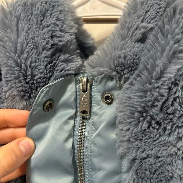 Free People Movement Blue Sherpa Jacket - Image 8