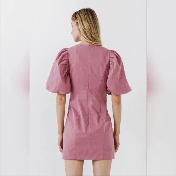 Endless Rose Puff Sleeve Mini Dress in Mauve size‎ XS - Image 4