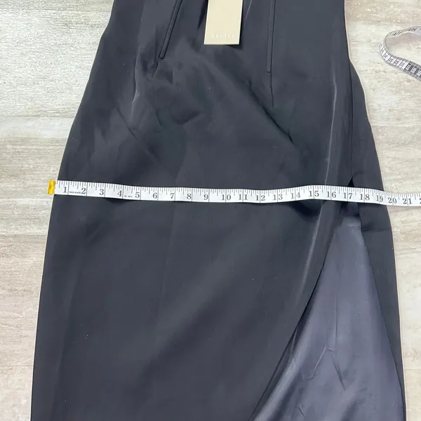 NEW Meshki NATASHA Pointed Corset Maxi Dress Size Large Black Slit Cocktail Gown - Image 10
