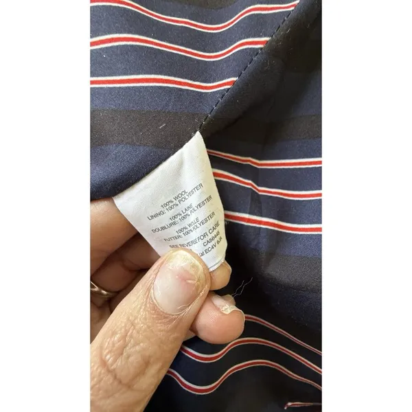 J.Crew Dover Double-Breasted 100% Wool Blazer Navy Blue Size 6 Petite 2824 - Image 13