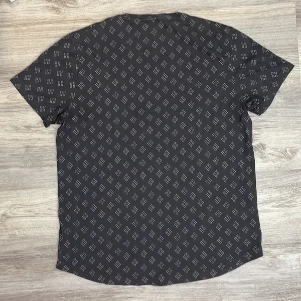 Abercrombie 2 Tone Gray Print Women’s Short Sleeve Crew Neck Tee Size L - Image 4