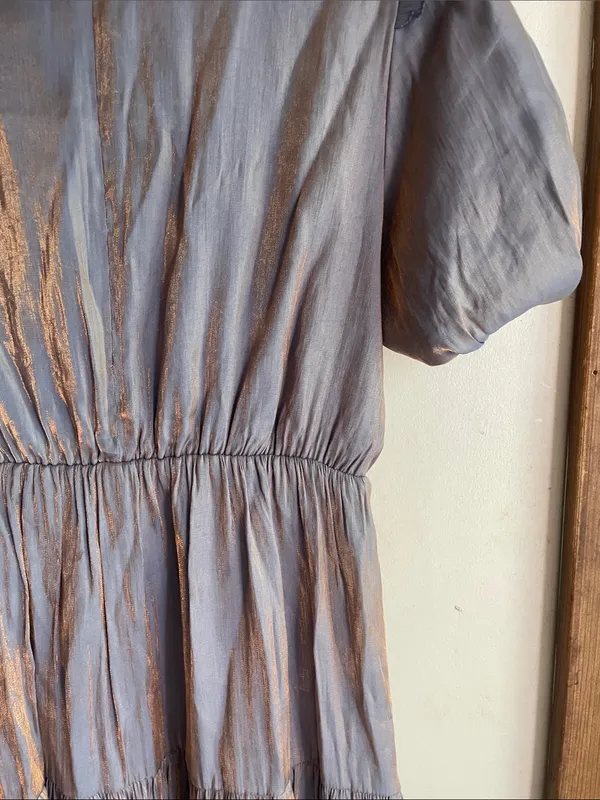 Jessakae Francis Metallic Flute Midi Dress - Image 11