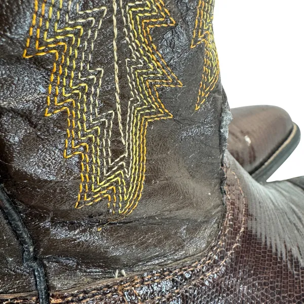 Circle G Boots Womens‎ 6.5 Brown Exotic Lizard Skin Leather Western Cowboy Boho - Image 10