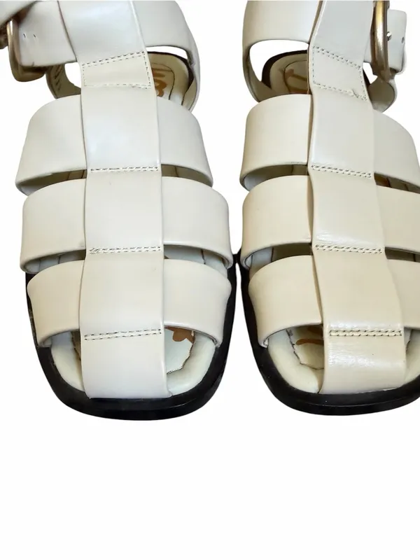 SAM EDELMAN Dawn Fisherman Flat Sandals Cream 6.5 - Image 8