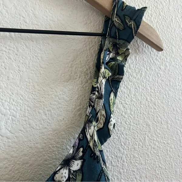 Free People Floral Green Mini Dress Tunic Top XS - Image 8
