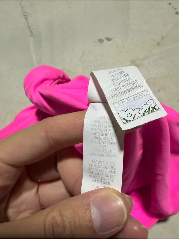 Aerie offline real me recharge least support Women's Bright Pink crop tank large - Image 6