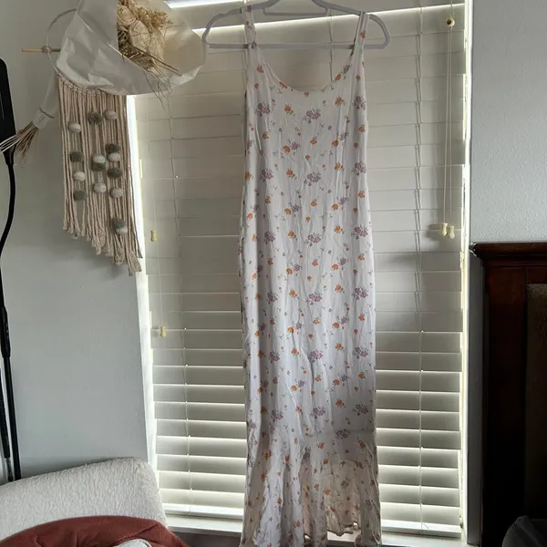 Princess Polly Curtis Cream Floral fitted maxi Dress Size 4 floral boho - Image 2