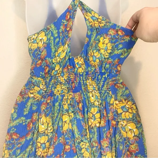 Free People Blue Washed Ashore Mini Dress Strappy Back Size S - Image 6