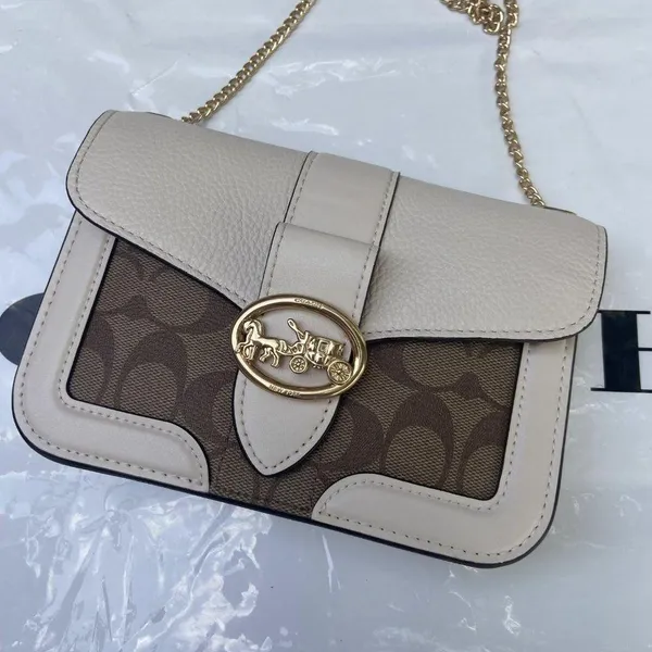 Coach Georgie Crossbody In Signature Canvas 7287 - Image 4