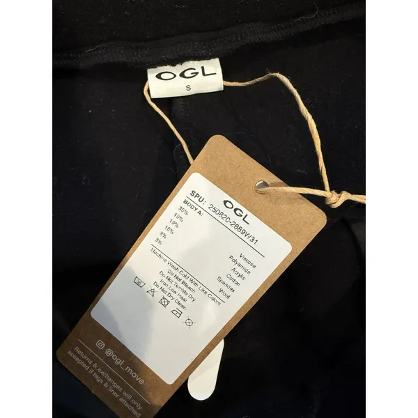 NEW OGL Pants Small Black Wide Leg Stretch Office Minimal Quiet Luxury Travel - Image 3