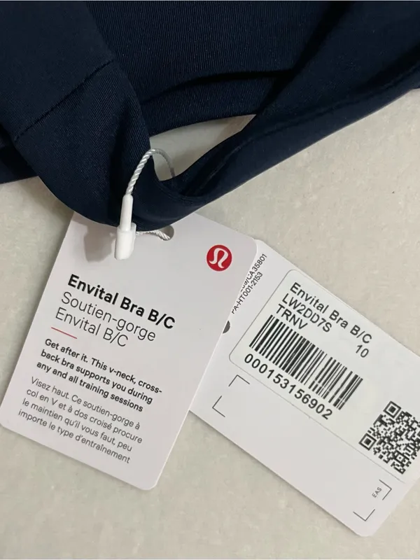 Lululemon athletica NWT Envital Bra Navy Cross-Back Sports Bra Size 10 B/C - Image 6