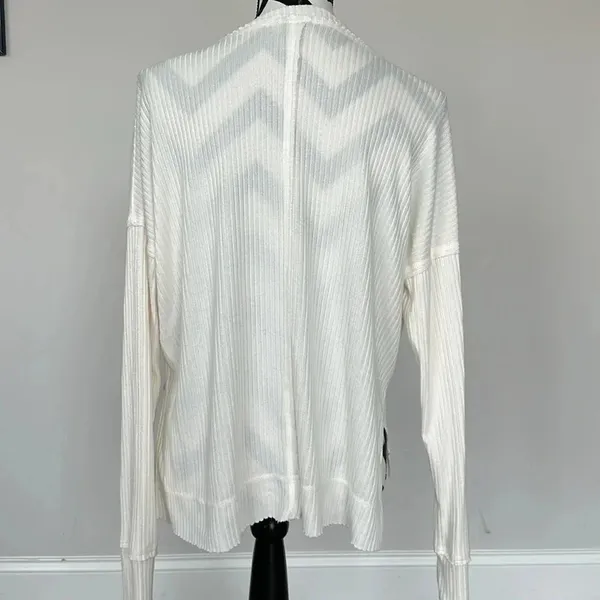 Wild Fable White Cream Long Sleeve Ribbed‎ Sweater Sz XS - Image 5