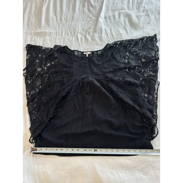 Joie Blouse Joyce Boatneck Lace Boho Whimsigoth Romantic 90s Y2K Silk Blend - Image 8