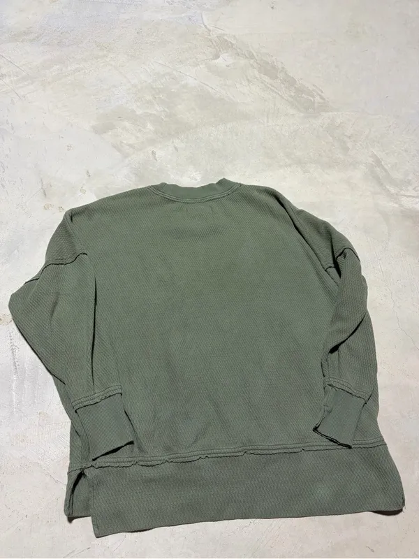 Aerie Classic textured green Crewneck Sweater XS - Image 8