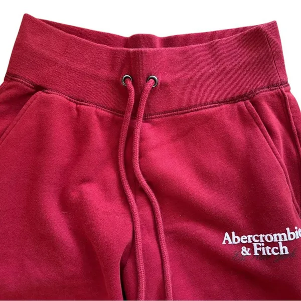 Abercrombie & Fitch Soft Collection Sunday Jogger Sweatpant Dk Red Sz S Pockets - Image 3