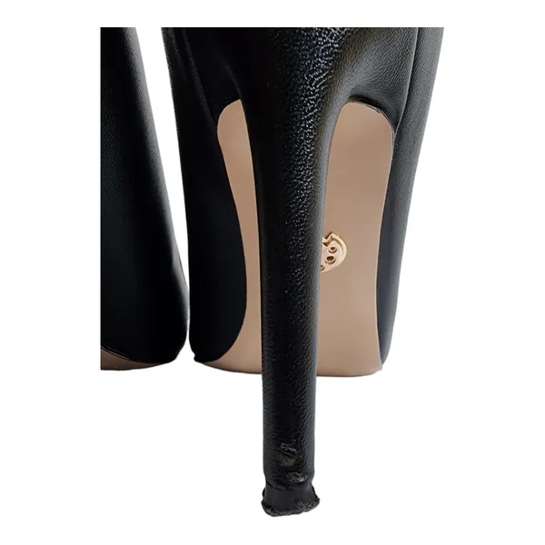 Petit Cadeau Lavinia Black Vegan Leather Stilettos Women's Size 7 - Image 14