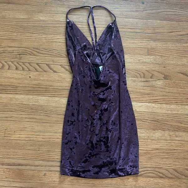 Zara crushed velvet dress - Image 3