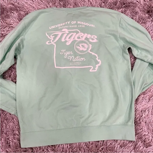 University of Missouri Tiger National Seafoam Green Crewneck Sweatshirt - Image 6