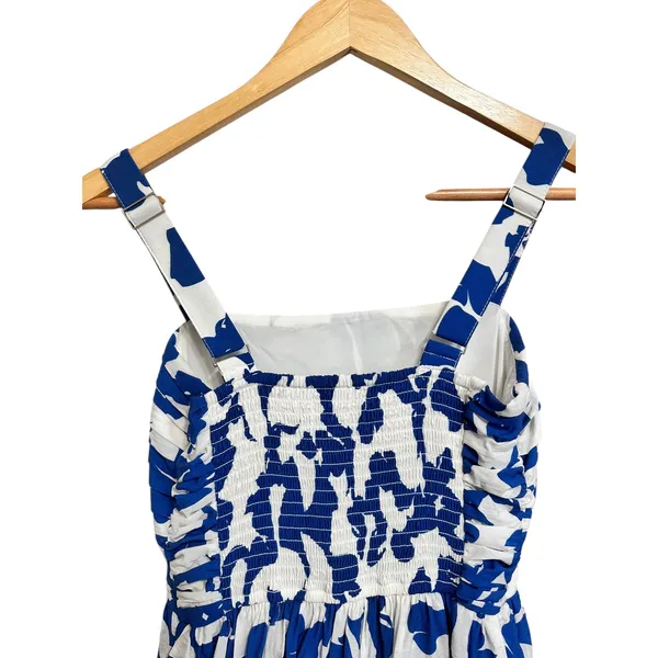 Abercrombie & Fitch Emerson tiered‎ maxi blue white dress XS Sleeveless - Image 5