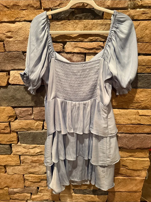 Altar'd State Draped Mini Dress in the color "Forever Blue"- XL - Image 4