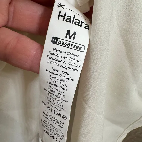 Halara High Neck Ivory Chiffon Lightweight Sleeveless Blouse Top‎ M NWT - Image 5