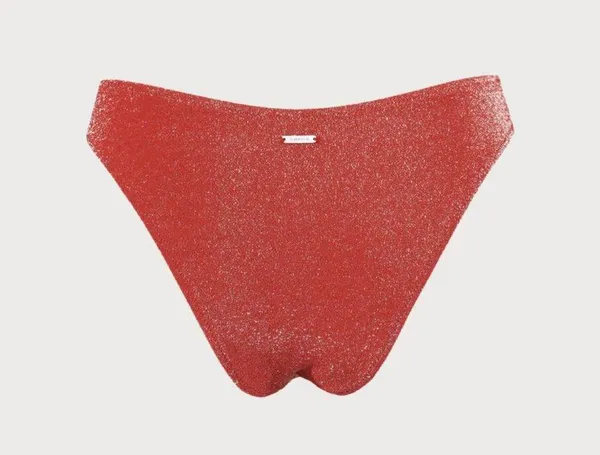 BERLOOK Red Lurex Cut Out Bikini Top AND Red Lurex Bikini Bottom 22 - Image 6