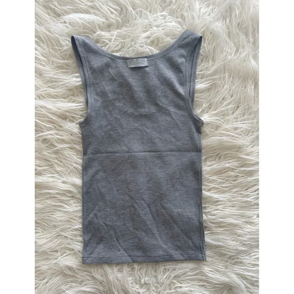Skims Soft Lounge Tank Top Heather Grey Size XS - Image 5