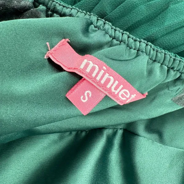 Minuet size‎ small strapless emerald green dress hidden side zip - Image 7