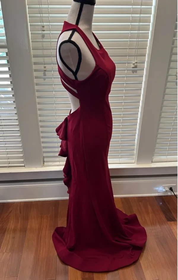 David’s bridal long wine dress - Image 4