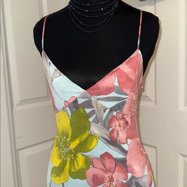 Lovely Day Floral Midi Dress in Pink and Yellow - Image 4