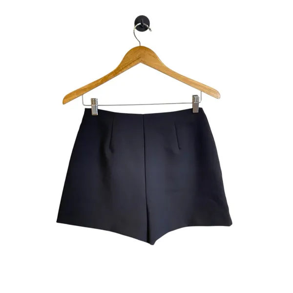 Zara Black Mini Skirt Skort With Gold Buttons 6962/226 - Image 3