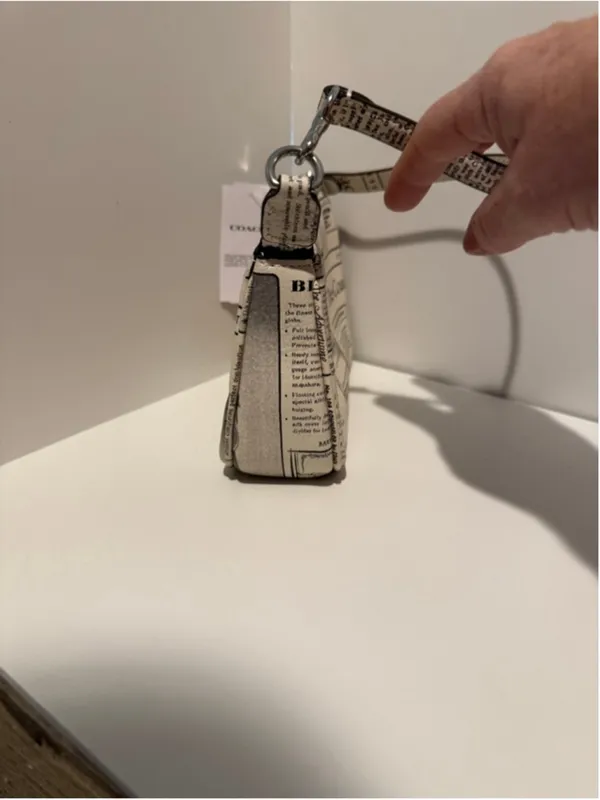 NEW Coach Newsprint Heritage Bundle Nolita 19 + Large Corner Zip Wristlet NWT - Image 5