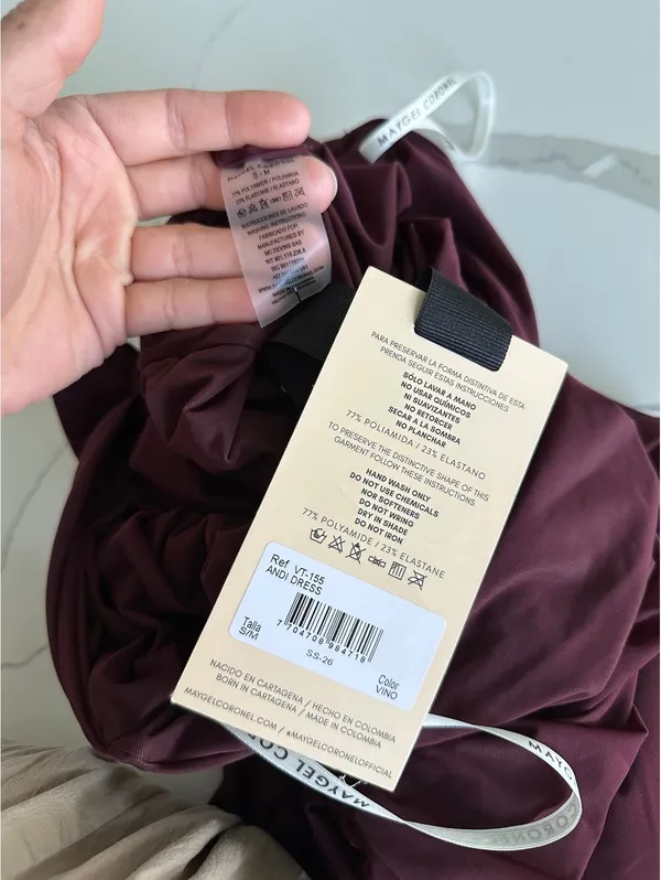 Maygel Coronel Andi Dress Size S/M Vino NEW - Image 8