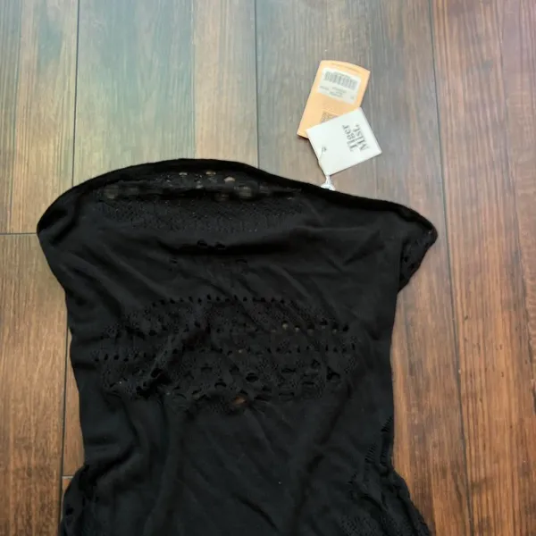 Tiger Mist Black Lise Bodycon Mini Tube Distressed Dress - Image 6